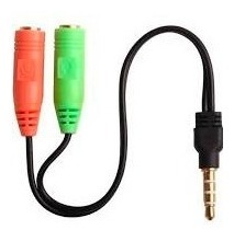 Adaptador Miniplug 3.5 Audio A Auricular Y Micrófono Ps4 Pc